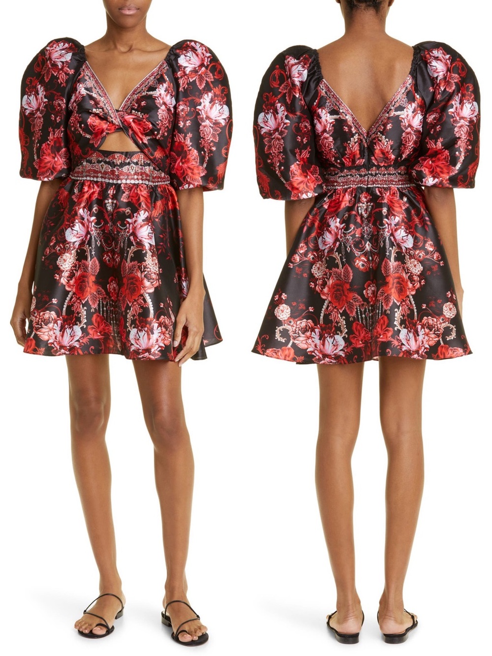 Camilla Sisterhood of the Rose Puff Sleeve Mini Dress Medium NWT - Picture 15 of 17